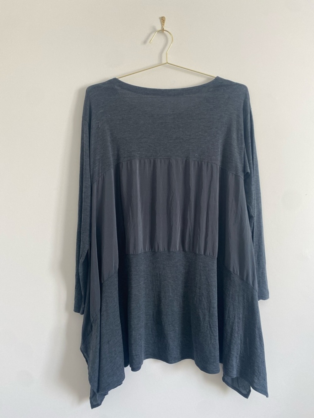 Eileen Fisher | Trapeze Mini Dress | Silk Panel | Size M - Picture 7 of 8